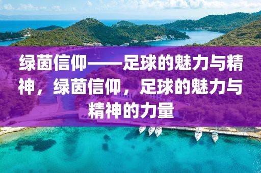 绿茵信仰——足球的魅力与精神，绿茵信仰，足球的魅力与精神的力量