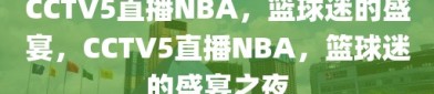 CCTV5直播NBA，篮球迷的盛宴，CCTV5直播NBA，篮球迷的盛宴之夜