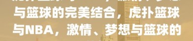 虎扑篮球与NBA，激情、梦想与篮球的完美结合，虎扑篮球与NBA，激情、梦想与篮球的共舞