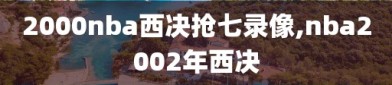 2000nba西决抢七录像,nba2002年西决