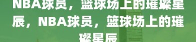 NBA球员，篮球场上的璀璨星辰，NBA球员，篮球场上的璀璨星辰