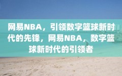 网易NBA，引领数字篮球新时代的先锋，网易NBA，数字篮球新时代的引领者