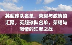 英超球队名单，荣耀与激情的汇聚，英超球队名单，荣耀与激情的汇聚之战