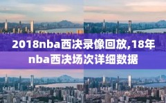 2018nba西决录像回放,18年nba西决场次详细数据