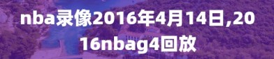 nba录像2016年4月14日,2016nbag4回放