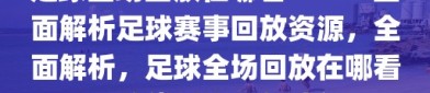 足球全场回放在哪看？——全面解析足球赛事回放资源，全面解析，足球全场回放在哪看？的优质资源与途径