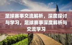 足球赛事交流解析，深度探讨与学习，足球赛事深度解析与交流学习