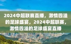 2024中超联赛直播，激情四溢的足球盛宴，2024中超联赛，激情四溢的足球盛宴直播