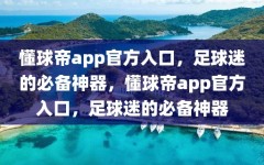 懂球帝app官方入口，足球迷的必备神器，懂球帝app官方入口，足球迷的必备神器