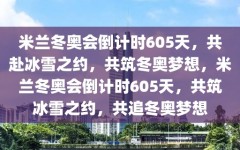 米兰冬奥会倒计时605天，共赴冰雪之约，共筑冬奥梦想，米兰冬奥会倒计时605天，共筑冰雪之约，共追冬奥梦想