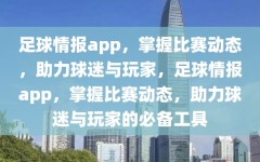 足球情报app，掌握比赛动态，助力球迷与玩家，足球情报app，掌握比赛动态，助力球迷与玩家的必备工具