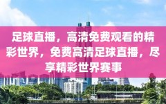 足球直播，高清免费观看的精彩世界，免费高清足球直播，尽享精彩世界赛事