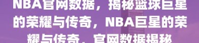 NBA官网数据，揭秘篮球巨星的荣耀与传奇，NBA巨星的荣耀与传奇，官网数据揭秘