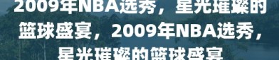 2009年NBA选秀，星光璀璨的篮球盛宴，2009年NBA选秀，星光璀璨的篮球盛宴