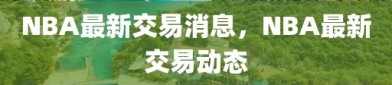 NBA最新交易消息，NBA最新交易动态