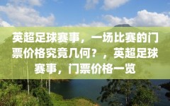 英超足球赛事，一场比赛的门票价格究竟几何？，英超足球赛事，门票价格一览